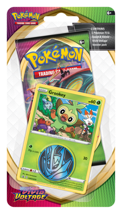 Pokemon Tcg Checklane Blister Grookey Sword And Shield Vivid Voltage Playskape Games