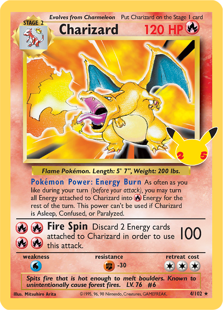 pokémon 25th anniversary set card list Amazon.com: Pokémon Cards, 25th Anniversary Celebrations, No Duplicates  Guaranteed! (10 Pack) : Toys & Games main image 1